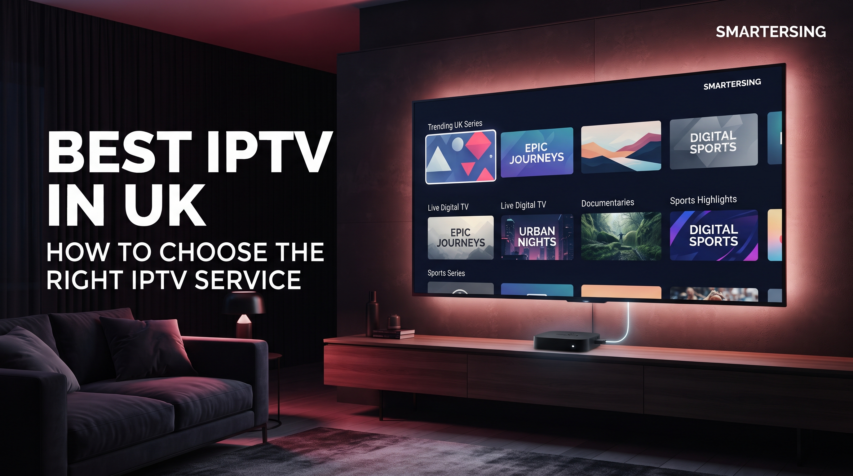 Best IPTV in UK - Smartersing IPTV UK guide